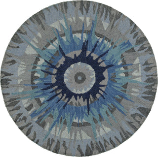 LR Resources Dazzle 54060 Neutral Area Rug 4' Round Image