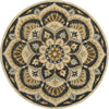 LR Resources Dazzle 54062 Black Area Rug 4' Round Image
