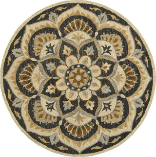 LR Resources Dazzle 54062 Black Area Rug 4' Round Image