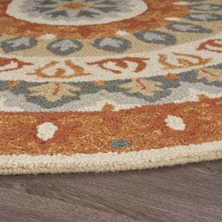 LR Resources Dazzle 54064 Gray/Rust Area Rug Alternate Image