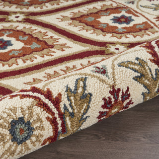 LR Resources Dazzle 54065 Ivory/Red Area Rug Alternate Image