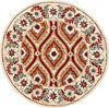 LR Resources Dazzle 54065 Ivory/Red Area Rug 4' Round Image