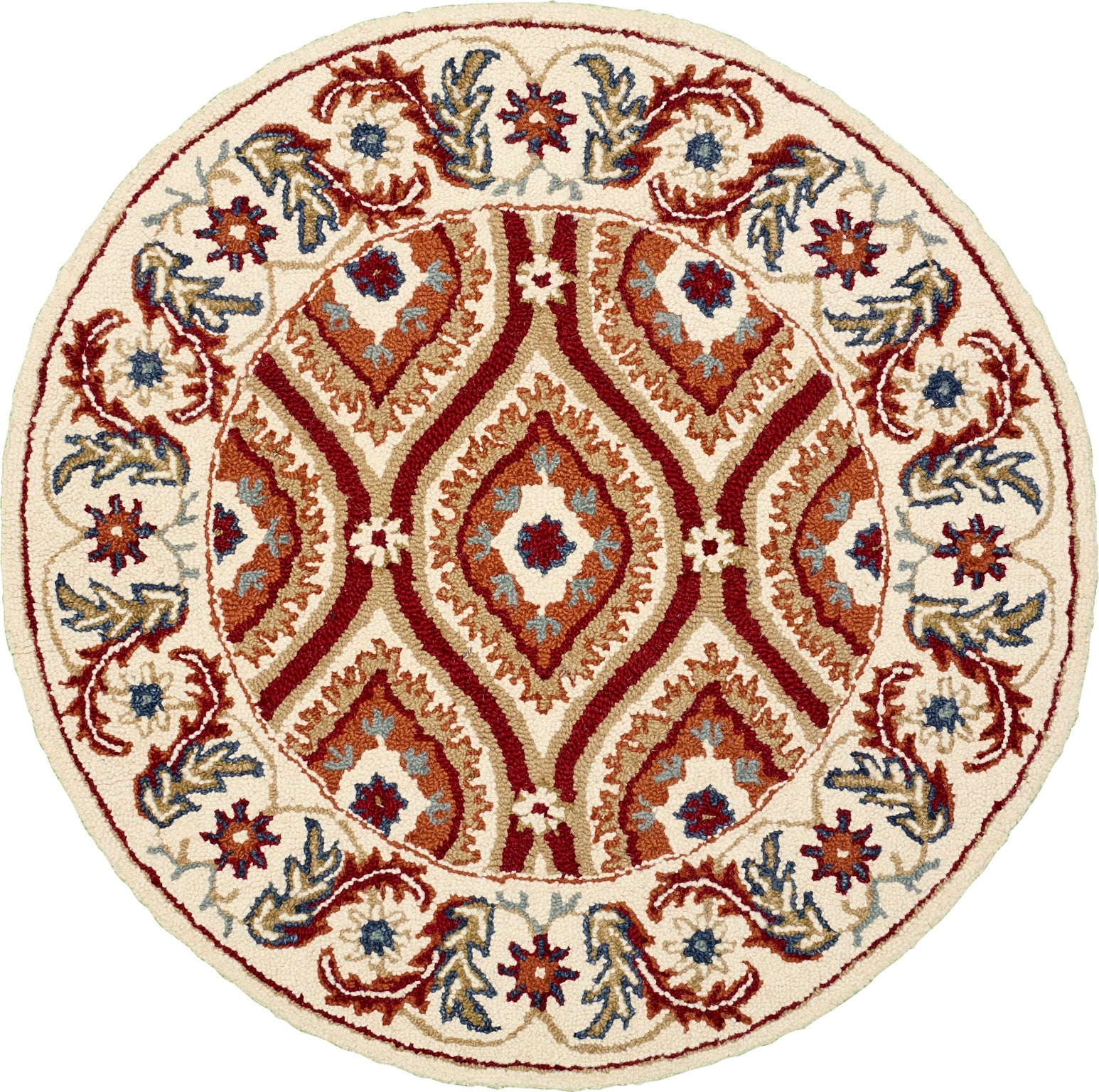LR Resources Dazzle 54065 Ivory/Red Area Rug main image