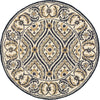 LR Resources Dazzle 54066 Gray Area Rug 4' Round Image
