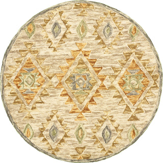 LR Resources Dazzle 54068 Beige Area Rug 4' Round Image