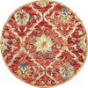 LR Resources Dazzle 54070 Red Area Rug 4' Round Image
