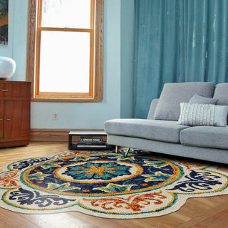 LR Resources Dazzle 54079 Ivory/Blue Area Rug Alternate Image Feature