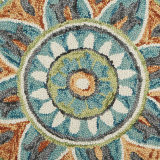 LR Resources Dazzle 54085 Teal / Green Area Rug Alternate Image