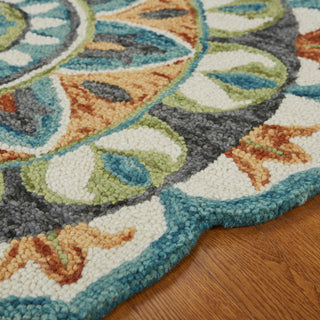 LR Resources Dazzle 54085 Teal / Green Area Rug Alternate Image