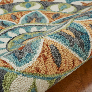 LR Resources Dazzle 54085 Teal / Green Area Rug Alternate Image