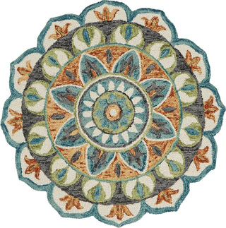 LR Resources Dazzle 54085 Teal / Green Area Rug main image