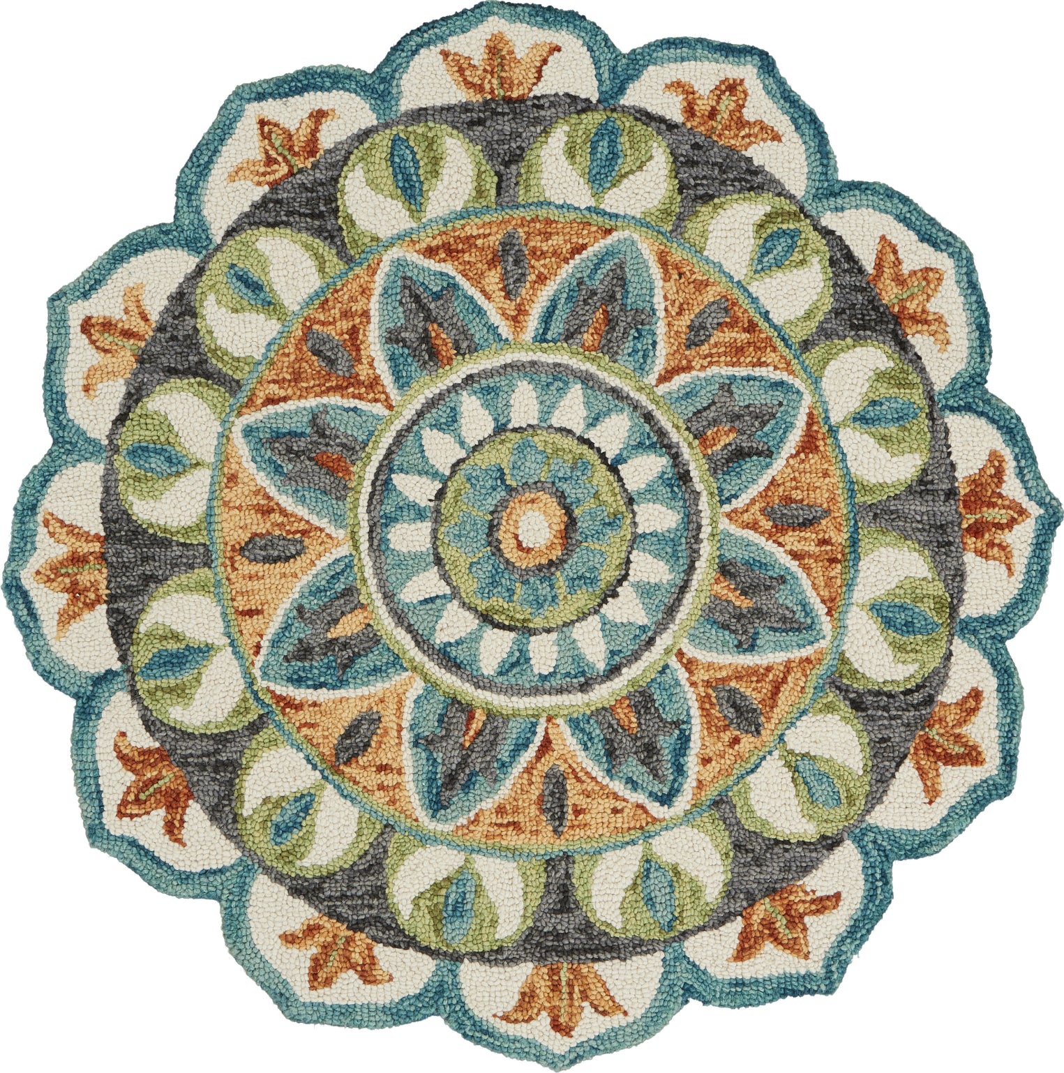 LR Resources Dazzle Floral Spin Teal / Blue Area Rug – Incredible Rugs ...