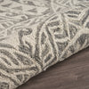 LR Resources Dazzle Geometric Waves Ivory / Grey Area Rug Pile Image
