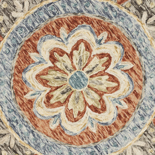 LR Resources Dazzle Autumn Petals Rust Area Rug Detail Image