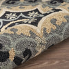 LR Resources Dazzle Medallion Web Charcoal / Grey Area Rug Pile Image