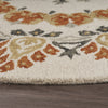 LR Resources Dazzle Autumn Medallion Ivory / Rust Area Rug Angle Image