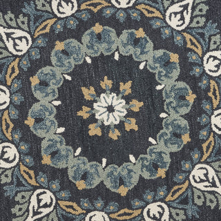 LR Resources Dazzle Charcoal Paradise Area Rug Detail Image