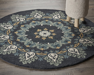 LR Resources Dazzle Charcoal Paradise Area Rug Lifestyle Image