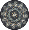 LR Resources Dazzle Charcoal Paradise Area Rug 4' 0'' Round Image