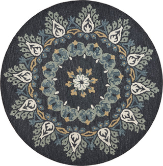 LR Resources Dazzle Charcoal Paradise Area Rug 4' 0'' Round Image