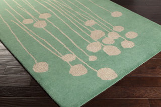 Surya Decorativa DCR-4005 Emerald/Kelly Green Hand Tufted Area Rug by Lotta Jansdotter 5x8 Corner