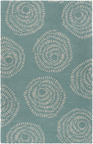 Surya Decorativa DCR-4010 Teal Area Rug by Lotta Jansdotter 5' x 8'