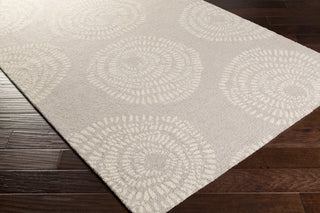 Surya Decorativa DCR-4011 Taupe Hand Tufted Area Rug by Lotta Jansdotter 5x8 Corner