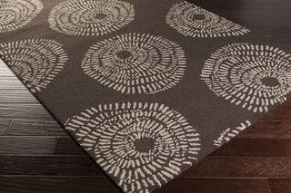 Surya Decorativa DCR-4012 Light Gray Hand Tufted Area Rug by Lotta Jansdotter 5x8 Corner