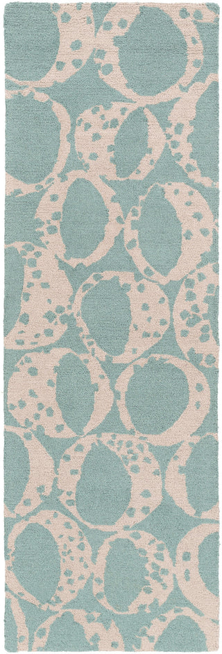 Surya Decorativa DCR-4013 Teal Area Rug by Lotta Jansdotter 2'6'' x 8' Runner