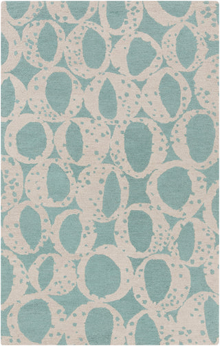 Surya Decorativa DCR-4013 Teal Area Rug by Lotta Jansdotter 5' x 8'