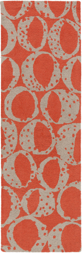 Surya Decorativa DCR-4015 Rust Area Rug by Lotta Jansdotter 2'6'' x 8' Runner