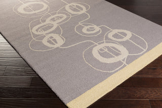 Surya Decorativa DCR-4017 Grey Hand Tufted Area Rug by Lotta Jansdotter 5x8 Corner