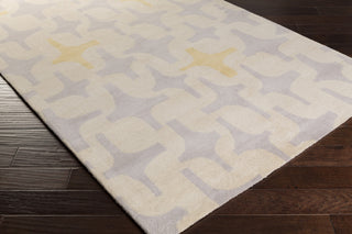 Surya Decorativa DCR-4018 Gold Hand Tufted Area Rug by Lotta Jansdotter 5x8 Corner