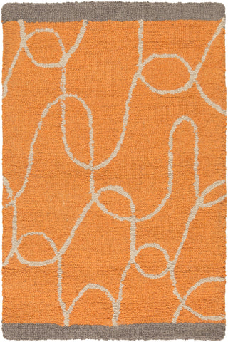 Surya Decorativa DCR-4022 Burnt Orange Area Rug by Lotta Jansdotter 2' x 3'