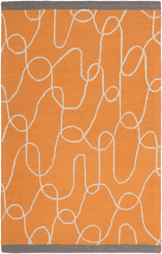 Surya Decorativa DCR-4022 Burnt Orange Area Rug by Lotta Jansdotter 5' x 8'