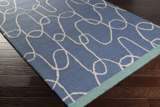 Surya Decorativa DCR-4023 Slate Hand Tufted Area Rug by Lotta Jansdotter 5x8 Corner