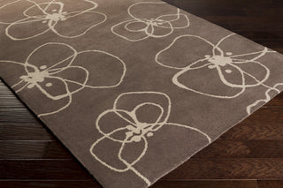 Surya Decorativa DCR-4024 Olive Hand Tufted Area Rug by Lotta Jansdotter 5x8 Corner