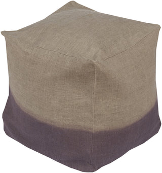 Surya Dip Dyed DDPF-003 Purple Pouf 18 X 18 X 18 Cube