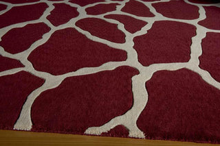 Momeni Deco DC-17 Burgundy Area Rug Corner Shot