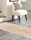 Unique Loom Deepa T-DIPA1 Ivory and Gold Area Rug Runner Lifestyle Image