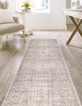 Unique Loom Deepa T-DIPA4 Gray Blue Area Rug Runner Lifestyle Image