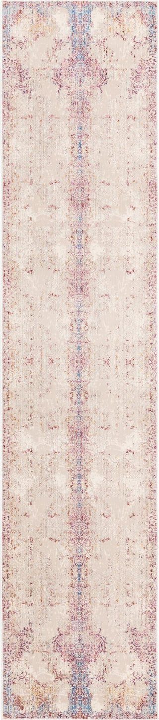 Unique Loom Deepa T-DIPA5 Ivory Area Rug Runner Top-down Image