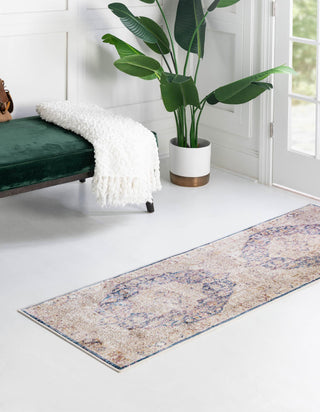 Unique Loom Deepa T-DIPA8 Blue Ivory Area Rug Runner Lifestyle Image