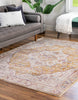 Unique Loom Deepa T-DIPA8 Yellow Area Rug Rectangle Lifestyle Image Feature