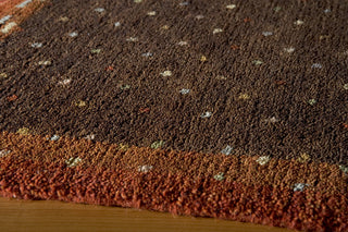 Momeni Desert Gabbeh DG-01 Brown Area Rug Closeup