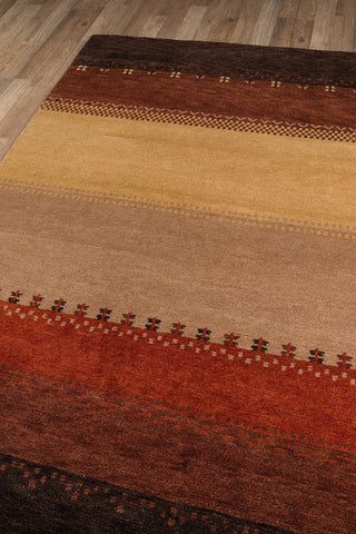 Momeni Desert Gabbeh DG-04 Multi Area Rug Corner Shot Feature