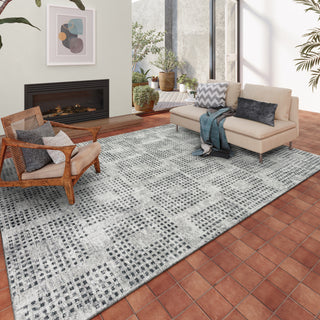 Dalyn Delano DA1 Pewter Area Rug Room Image Feature