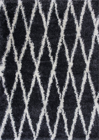 KAS Delano 1152 Charcoal Visions Shag Weave Area Rug