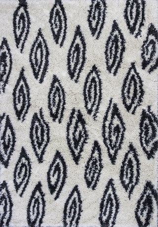 KAS Delano 1162 Ivory Charcoal Marquise Area Rug main image