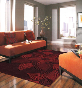 Momeni Delhi DL-40 Red Area Rug Roomshot Feature